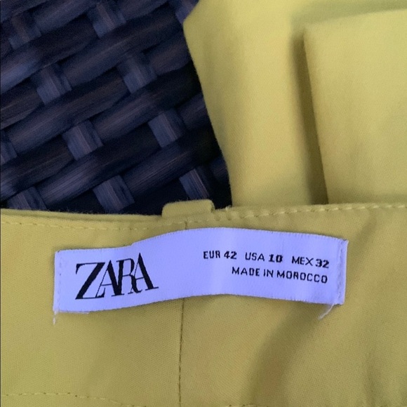 Zara Yellow/ mustard Slim Fit Pants - Picture 2 of 4